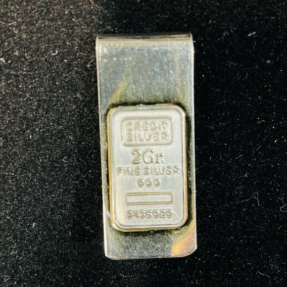 Credit Silver 2Gr .999 Silver Money Clasp / Clip - Picture 1 of 3